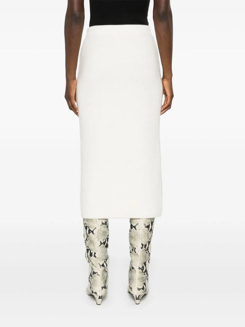 ribbed-knit skirt